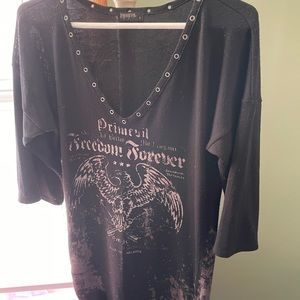 Primevil “Freedom Forever” Tunic Sweater size Small